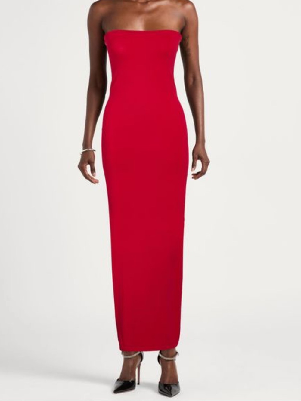 Red Walford Strapless Seamless Column Dress